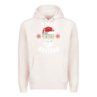 Pale Pink mexican christmas sugar skull feliz navidad spanish speaking xmas gift Premium Hoodie - linhVisuals