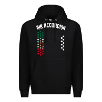 Black mexican flag air accordion music instrument lover gift Premium Hoodie - linhVisuals