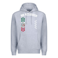 Heather Grey mexican flag air accordion music instrument lover gift Premium Hoodie - linhVisuals