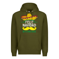 Army Green mexicans say feliz navidad bitchahos funny merry christmas sombrero Premium Hoodie - linhVisuals