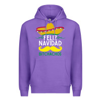 Purple mexicans say feliz navidad bitchahos funny merry christmas sombrero Premium Hoodie - linhVisuals