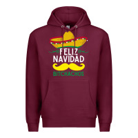 Burgundy mexicans say feliz navidad bitchahos funny merry christmas sombrero Premium Hoodie - linhVisuals