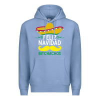 Colony Blue mexicans say feliz navidad bitchahos funny merry christmas sombrero Premium Hoodie - linhVisuals