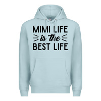 Blue Mist mimi life is the best life blessed grandma mom cute gift Premium Hoodie - linhVisuals