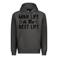 Charcoal Heather mimi life is the best life blessed grandma mom cute gift Premium Hoodie - linhVisuals