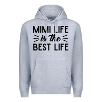 Heather Grey mimi life is the best life blessed grandma mom cute gift Premium Hoodie - linhVisuals