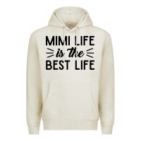 Oatmeal Heather mimi life is the best life blessed grandma mom cute gift Premium Hoodie - linhVisuals