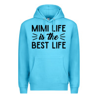 Ocean Blue mimi life is the best life blessed grandma mom cute gift Premium Hoodie - linhVisuals