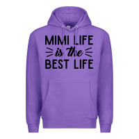 Purple mimi life is the best life blessed grandma mom cute gift Premium Hoodie - linhVisuals