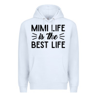 White mimi life is the best life blessed grandma mom cute gift Premium Hoodie - linhVisuals