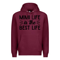 Burgundy mimi life is the best life blessed grandma mom cute gift Premium Hoodie - linhVisuals