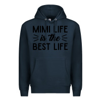 Navy mimi life is the best life blessed grandma mom cute gift Premium Hoodie - linhVisuals