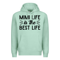 Seafoam mimi life is the best life blessed grandma mom cute gift Premium Hoodie - linhVisuals