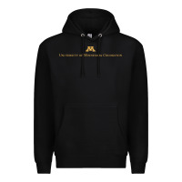 Black University of Minnesota Crookston, apparel Premium Hoodie - linhVisuals