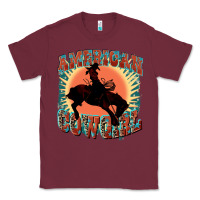 Burgundy American cowgirl 4th of july Classic Tee - FaDigitalArtStudio