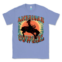 Colony Blue American cowgirl 4th of july Classic Tee - FaDigitalArtStudio