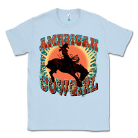 Dusty Blue American cowgirl 4th of july Classic Tee - FaDigitalArtStudio