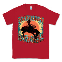 Red American cowgirl 4th of july Classic Tee - FaDigitalArtStudio