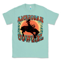 Seafoam American cowgirl 4th of july Classic Tee - FaDigitalArtStudio
