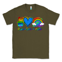 Army Green Peace Love Pride Classic Tee - Jasminsmagicworld
