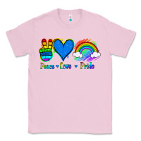Bubblegum Pink Peace Love Pride Classic Tee - Jasminsmagicworld