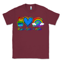 Burgundy Peace Love Pride Classic Tee - Jasminsmagicworld