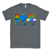 Charcoal Heather Peace Love Pride Classic Tee - Jasminsmagicworld