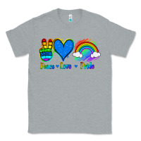 Heather Grey Peace Love Pride Classic Tee - Jasminsmagicworld