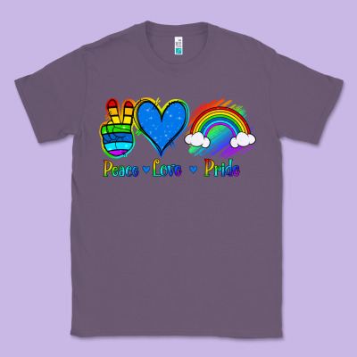 Peace Love Pride Classic Tee Designed By Jasminsmagicworld