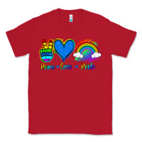 Red Peace Love Pride Classic Tee - Jasminsmagicworld