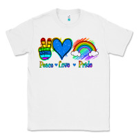 White Peace Love Pride Classic Tee - Jasminsmagicworld