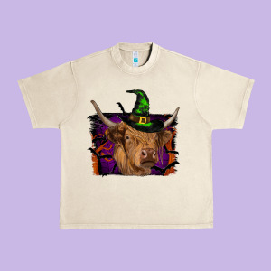 Highland Cow Halloween Urban Heavy Tee Designed By Ranaportraitstore