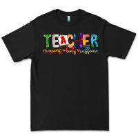 Black Teacher Cryons Kids Caffeine Premium Tee - CowhideDigitalArt