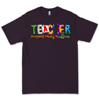 Plum Teacher Cryons Kids Caffeine Premium Tee - CowhideDigitalArt