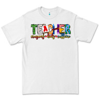 White Teacher Cryons Kids Caffeine Premium Tee - CowhideDigitalArt