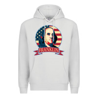 Dove Grey benjamin franklin Premium Hoodie - linhVisuals
