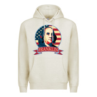 Oatmeal Heather benjamin franklin Premium Hoodie - linhVisuals