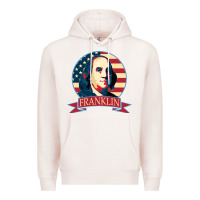 Pale Pink benjamin franklin Premium Hoodie - linhVisuals