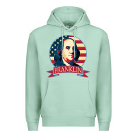 Seafoam benjamin franklin Premium Hoodie - linhVisuals