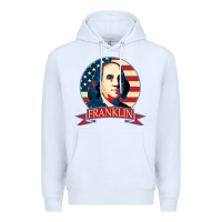 White benjamin franklin Premium Hoodie - linhVisuals