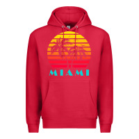 Cardinal miami 80s sunset Premium Hoodie - linhVisuals