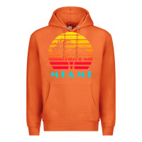 Carrot miami 80s sunset Premium Hoodie - linhVisuals