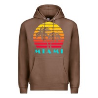 Chestnut miami 80s sunset Premium Hoodie - linhVisuals