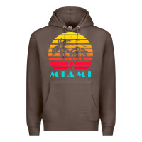 Coffee miami 80s sunset Premium Hoodie - linhVisuals