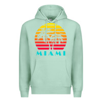 Seafoam miami 80s sunset Premium Hoodie - linhVisuals