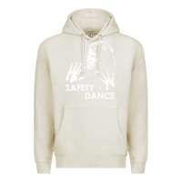 Oatmeal Heather safety dance Premium Hoodie - linhVisuals
