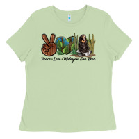 Matcha Peace Love Malayan Sun Bear Ladies Tee - LillyAllenDesigns