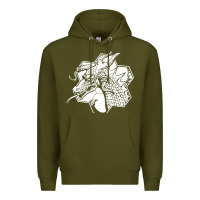 Army Green the fantasy trip megahex dragon Premium Hoodie - linhVisuals