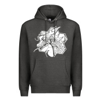 Charcoal Heather the fantasy trip megahex dragon Premium Hoodie - linhVisuals