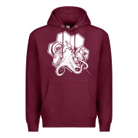 Burgundy the fantasy trip  octopus Premium Hoodie - linhVisuals